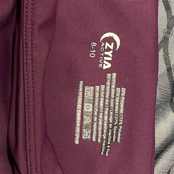 Zyia Active Purple Tights Size 8-10 - Picture 2 of 4